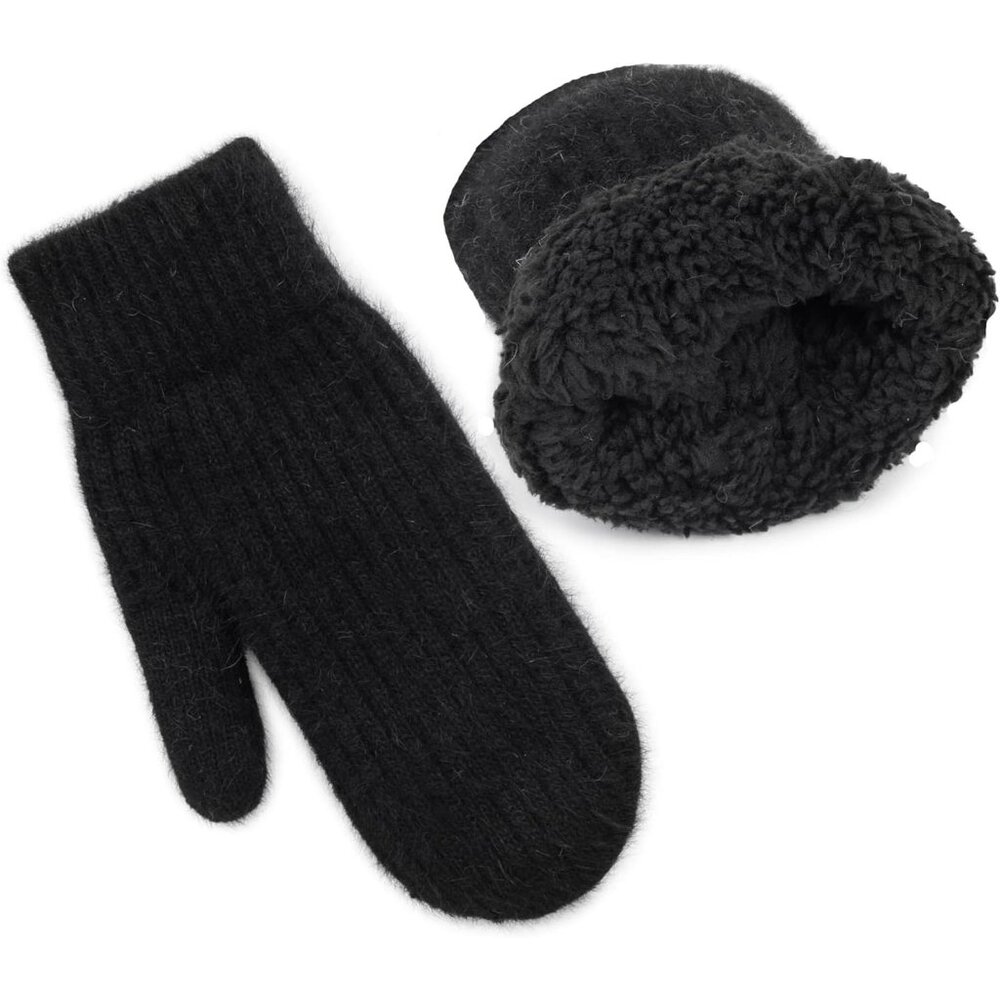 Winter Warm Glovesfor Men & Women - Soft Plush Faux Rabbit Fur Lined Thermal Glo